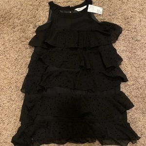 Girls Black Ruffled Dress